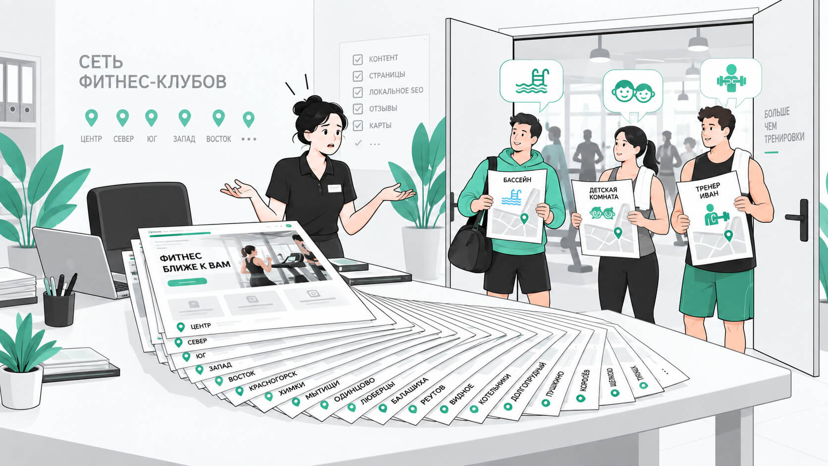 SEO для одного клуба и для сети