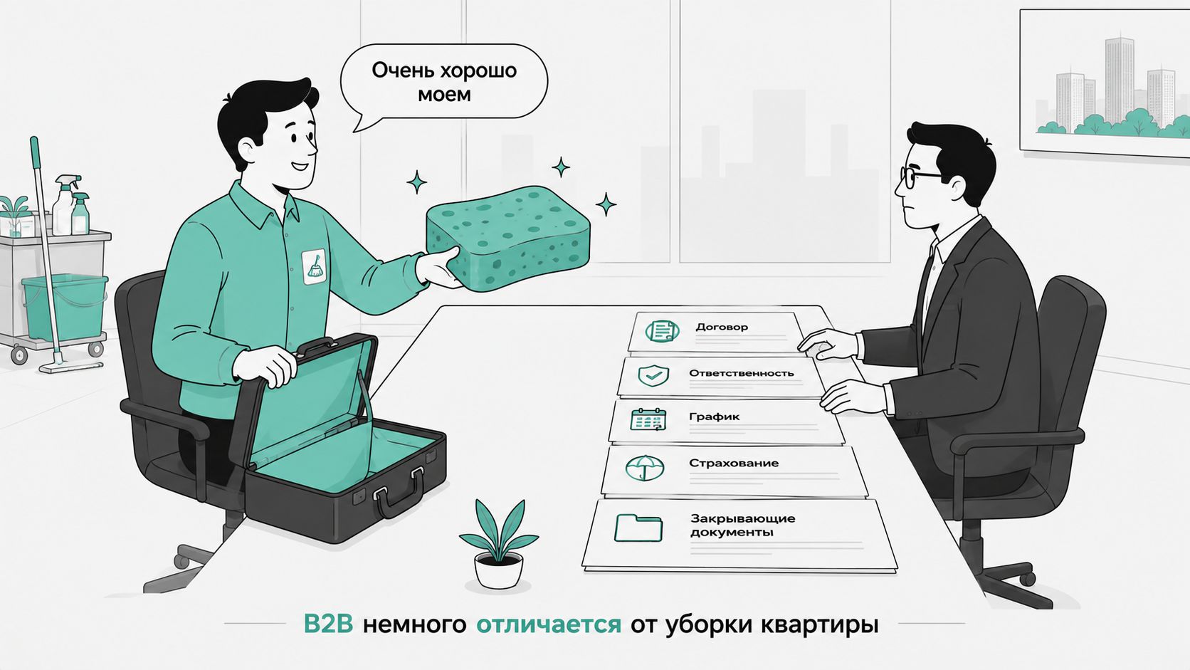 Офисный и коммерческий клининг — B2B