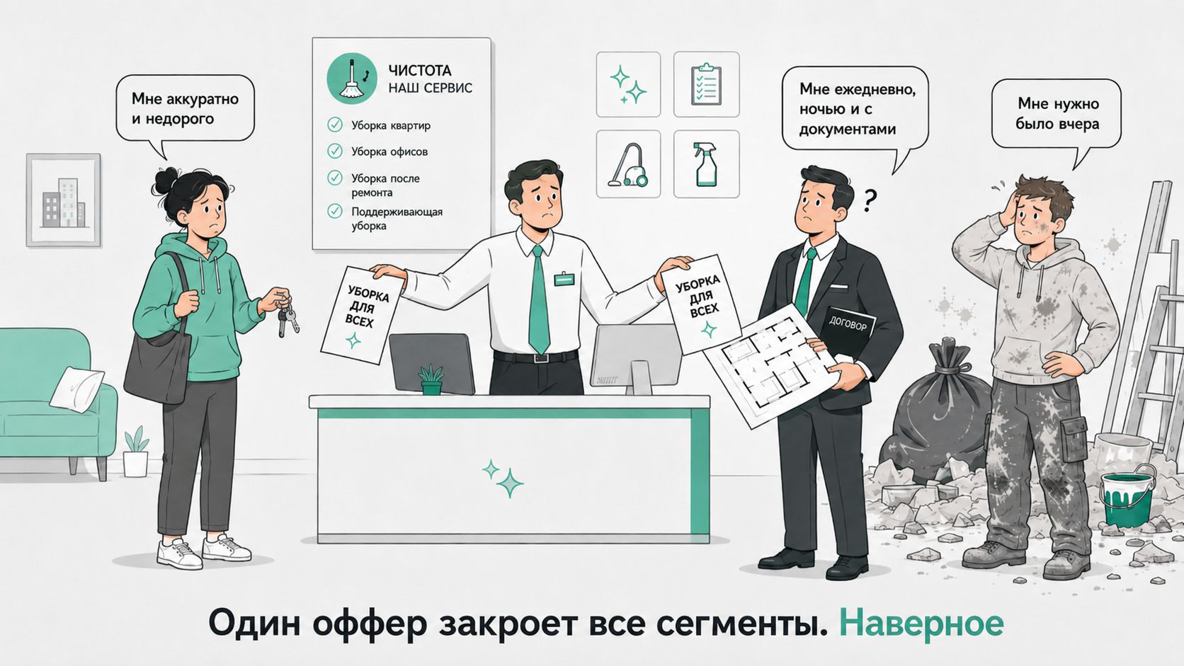Сегментация клиентов: B2C, B2B и уборка после ремонта
