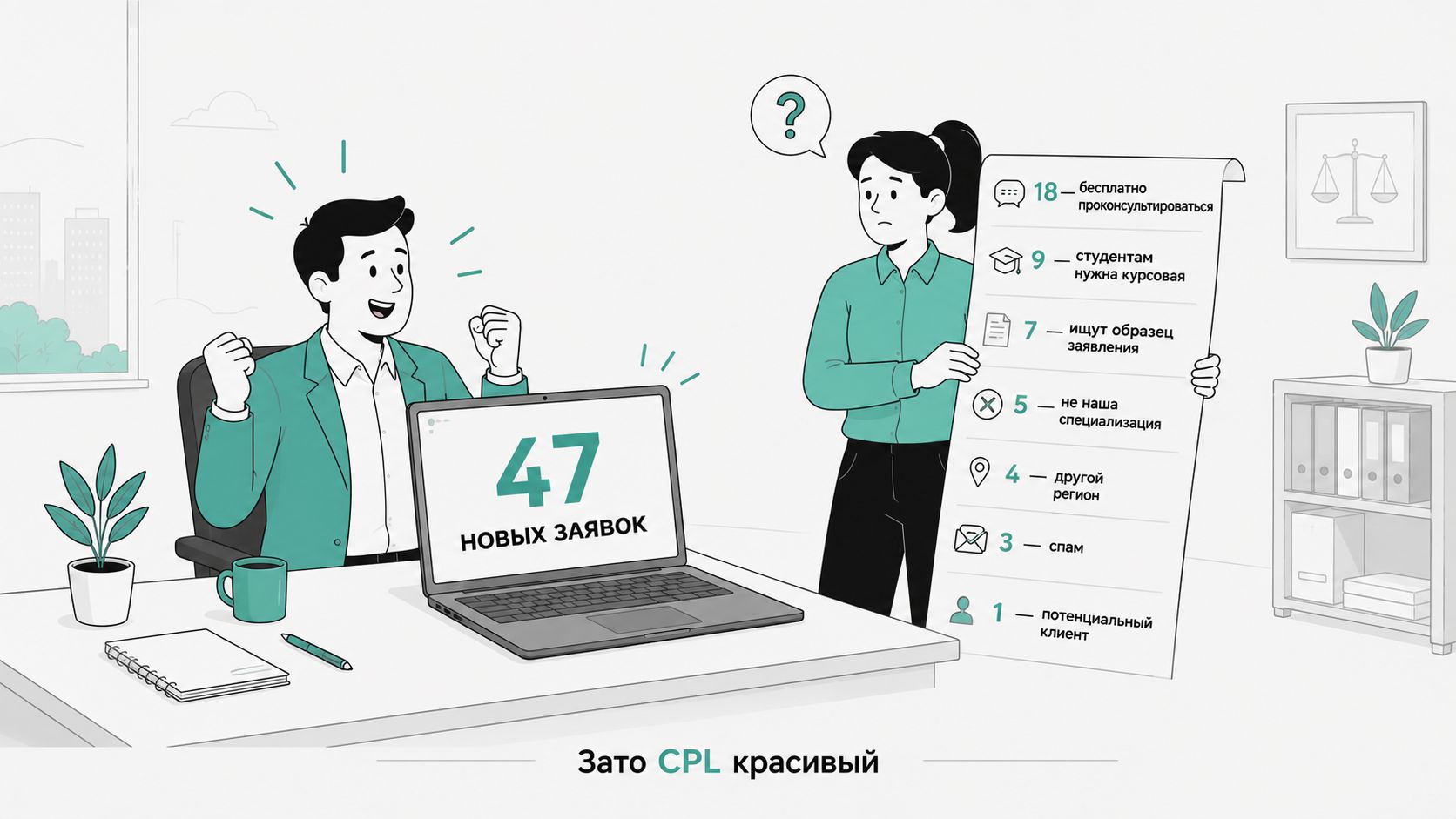 Вступление &mdash; заявок много, клиентов мало