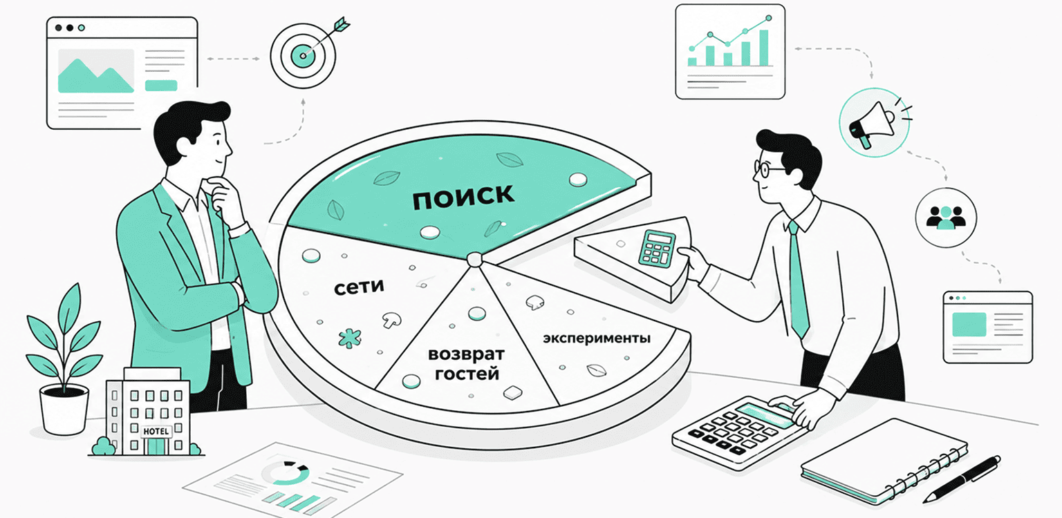 Бюджет на контекстную рекламу отеля